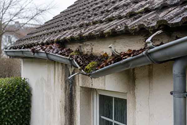Gouttière qui s'affaisse à France